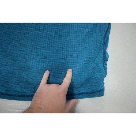 Buckle Black BKE Thermal Henley Sweatshirt Blue Athletic Fit Pull Over Mens XL - Picture 6 of 9